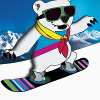 Cooler Eisbär fährt Snowboard Geschenk