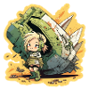 Süßes Mädchen, Pilot und Raumschiff