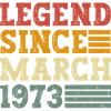 Légende depuis mars 1973