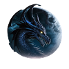 Dark dragon, yellow eye