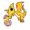 Dino with baby dinosaur family
