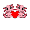 Axolotl Heart Love