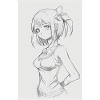 Anime Girl Sketch Shirt