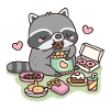 Raccoon Eating Junk Food