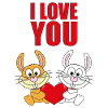 I LOVE YOU - HASEN - OSTERHASEN - OSTERN - LIEBE