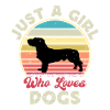 Basset Fauve De Bretagne Dog Silhouette Retro Sun