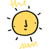 Minimalist Sun Face Illustration
