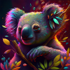 Farbiger Koala, einzigartiges Design