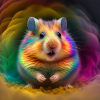 Farbiger Hamster, einzigartiges Design