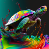 Farbige Schildkröte, einzigartiges Design