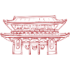 Temple japonais rouge