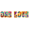 one love hippie retro frieden