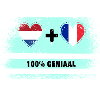 Frankrike og Nederland 100 % genialt flagg