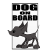 HOND AAN BOORD Sticker, leuke sticker voor de auto