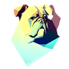 Bulldog Polygone Dog Design