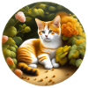 Niedliche Katze im Garten