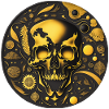 Skull Art Round