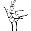 Lustiges Tanzpaar Ballett