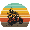 Motorcycling at sunset
