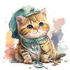 cute adorable cat doctor looking