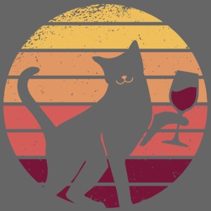 Katze mit Wein
