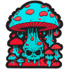 Mushrooms and emerging skulls