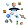 OVNI,Espace,Planète,Extraterrestre,Astronaute,Étoiles