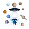 UFO,Space,Planet,Alien,Astronaut,Stars