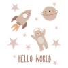 Hello World | Weltall Boho-Style