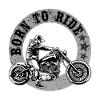Motocyclette. Né pour conduire.