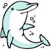 drolliger Delphin Schulanfang Delphinschule