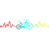 Rainbow Heart Beat Bicycle