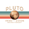 Pluto Never Forget 1930 - 2006 Vintage Space