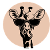 Giraffe with glasses