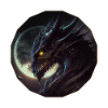 Dunkler Blick des Drachen