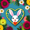 Cute Easter Heart Flowers