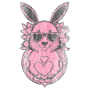 Mignon lapin coeur rose rose