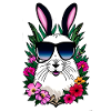 Rabbit Alpaca Easter Flowers