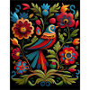 Vogel und Blumen
