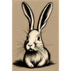 Drawing rabbit drawn