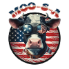 Patriotic USA Cow - Celebrate America