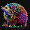 Coloured hedgehog, unique design
