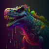 Farbiger Dinsaurier / Carnotaurus, EINZIGARTIG