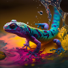 Farbiger Gecko, einzigartiges Design