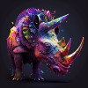 Farbiger Triceratops, einzigartiges Design