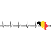 Heartbeat belgium flag