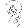 Esquisse du loup noir