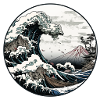 No 3 : T-shirt Wave Kanagawa Ukyio_e Style Japan