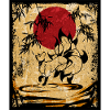 Nine-Tailed Fox Japanese Retro Art