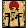 Nine-Tailed Fox Japanese Retro Art